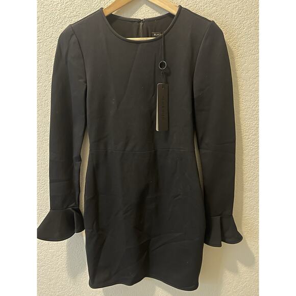 BLACK HALO NWT Hampton Mini Dress Black Size 2 Bell sleeve $415 - Picture 6 of 11